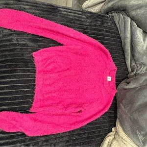 Abound Vibrant Pink Fuzzy Sweater